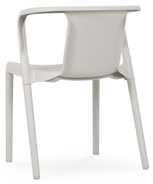 Cadeira em plástico para uso exterior e interior, proteção contra raios UV, tacos antiderrapantes, reciclável, empilhável. Fabricado em Portugal, Plásticos Joluce.