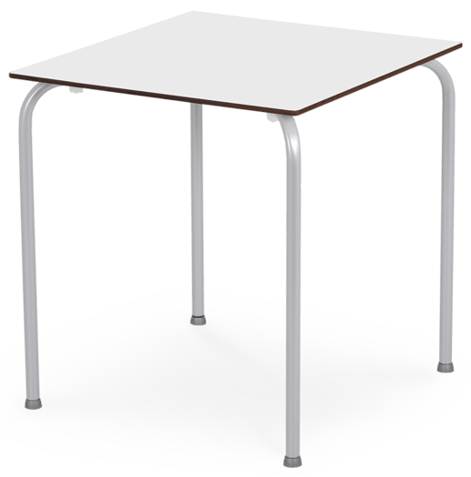 Mesa com tampo em madeira compacto, pernas em alumínio, para uso exterior e interior, proteção contra raios UV, tacos antiderrapantes, reciclável, empilhável. Fabricado em Portugal, Plásticos Joluce.