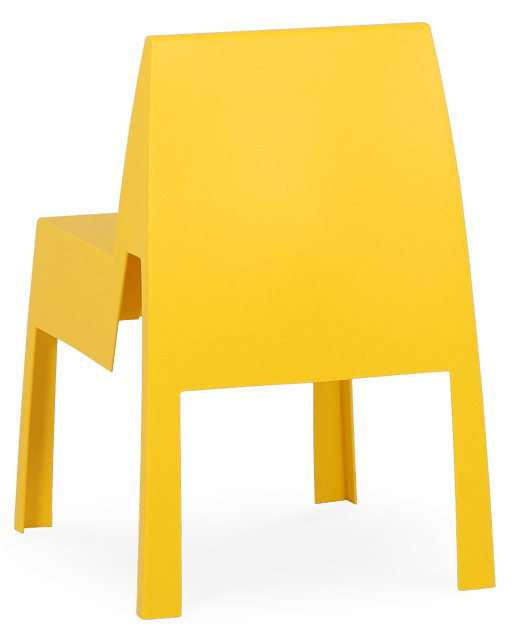Cadeira de criança em plástico, proteção contra raios UV, reciclável, empilhável. Fabricado em Portugal, Plásticos Joluce.